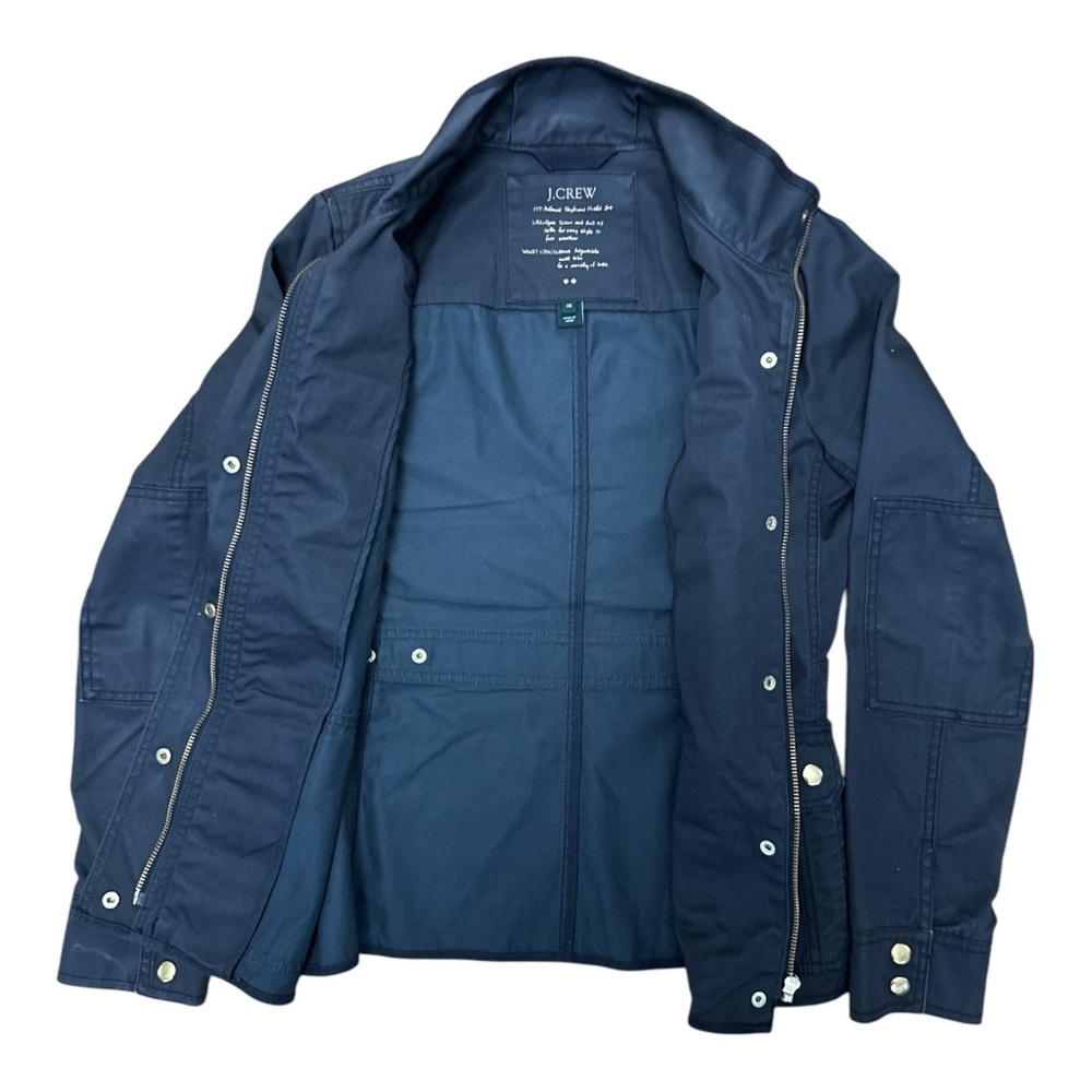 J Crew Gray Utility Jacket with Stand-Up Collar and Structured Design - Picture 3 of 5
